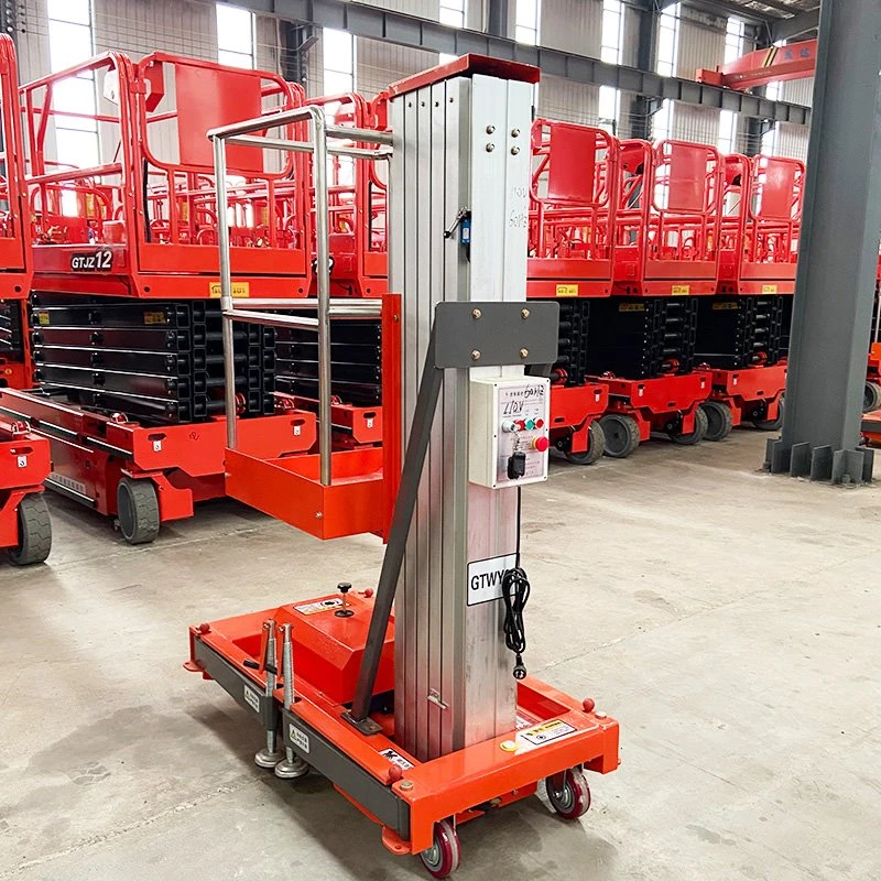 Ascenseur électrique en alliage d'aluminium à mât unique